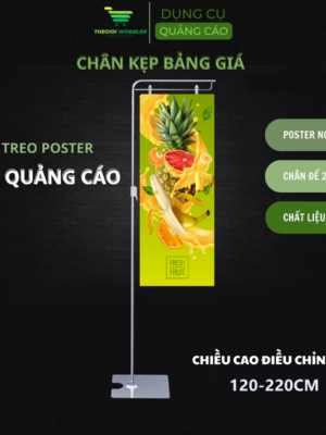 Standee A2 chân sắt kẹp bảng giá