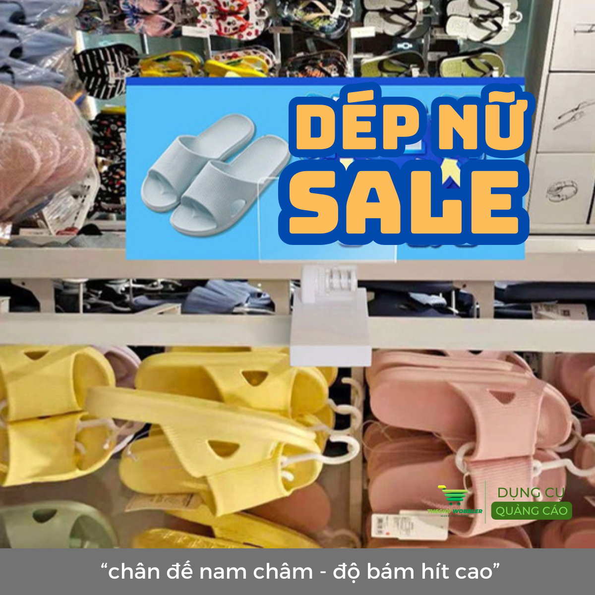 Kẹp bảng giá sale, kẹp wobbler, chân đế nam châm kẹp bảng giá, kẹp quảng cáo thegioi wobbler, đa năng kẹp được (8)