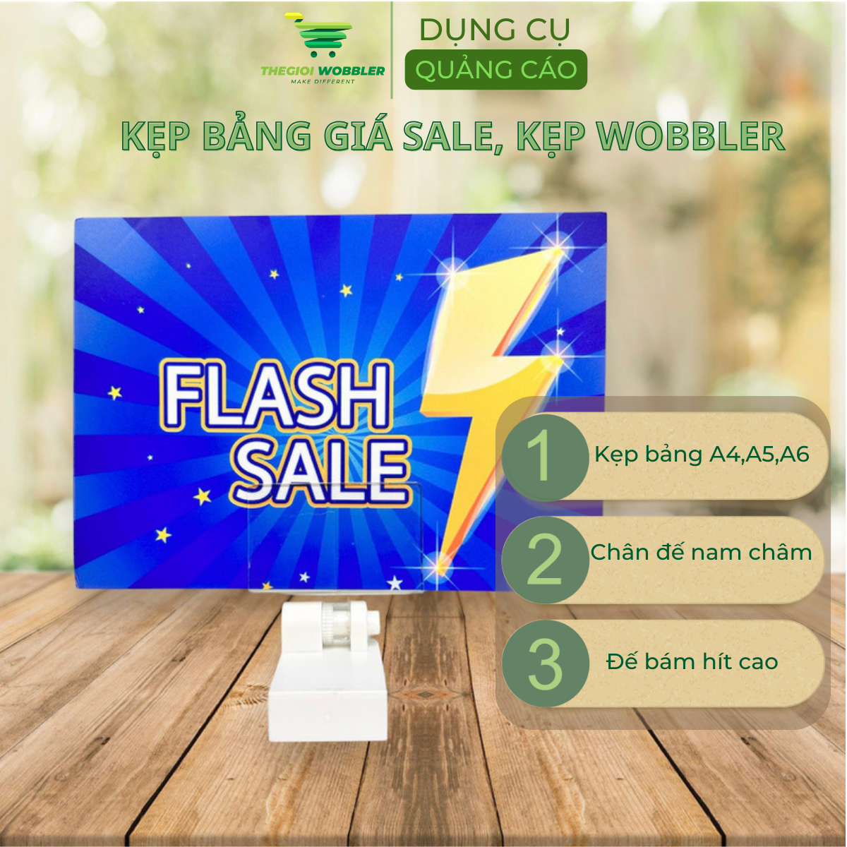 Kẹp bảng giá sale, kẹp wobbler, chân đế nam châm kẹp bảng giá, kẹp quảng cáo thegioi wobbler, đa năng kẹp được n (1)