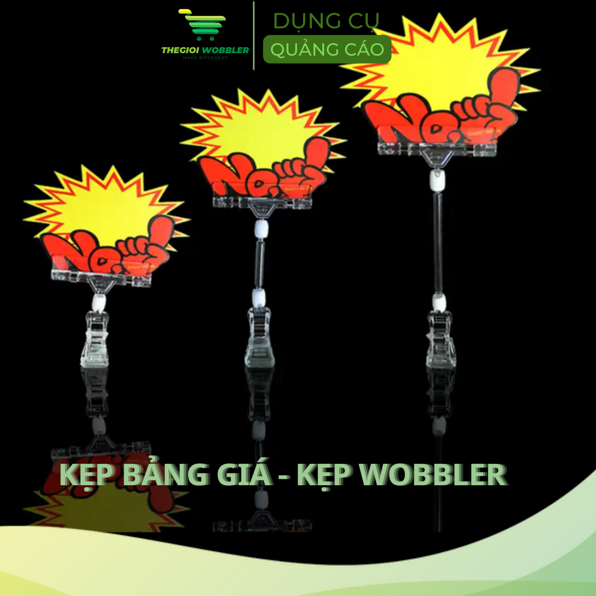 Kẹp bảng giá sale, kẹp wobbler, kẹp thẻ giá siêu thị thegioi wobbler xoay 360 độ (4)