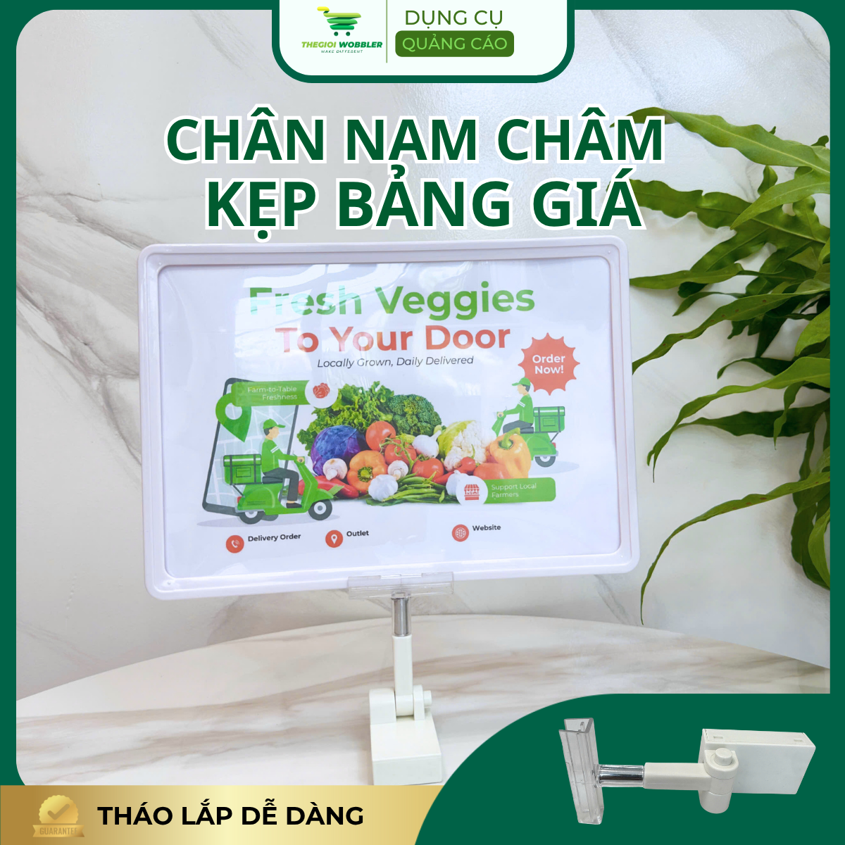 Chân đế nam châm kẹp bảng giá, khung bảng giá siêu thị, kẹp khung nhựa POP, kẹp bảng khuyến mãi , Thegioiwobbler, đa năng kẹp được nhiều size bảng giá khá (5)