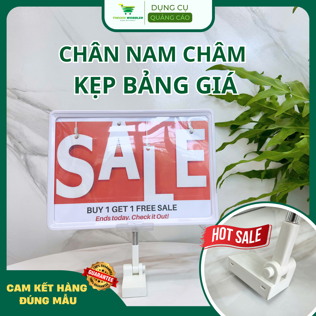 Chân đế nam châm kẹp bảng giá, khung bảng giá siêu thị, kẹp khung nhựa POP, kẹp bảng khuyến mãi , Thegioiwobbler, đa năng kẹp được nhiều size bảng giá khá (7)