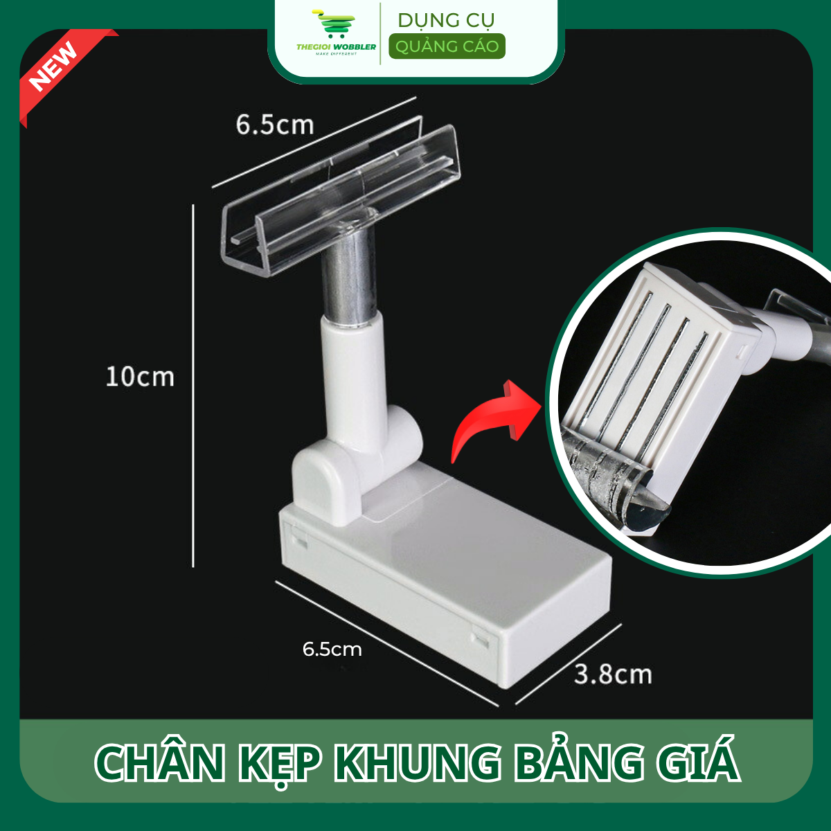 Chân đế nam châm kẹp bảng giá, khung bảng giá siêu thị, kẹp khung nhựa POP, kẹp bảng khuyến mãi , Thegioiwobbler, đa năng kẹp được nhiều size bảng giá khá (9)