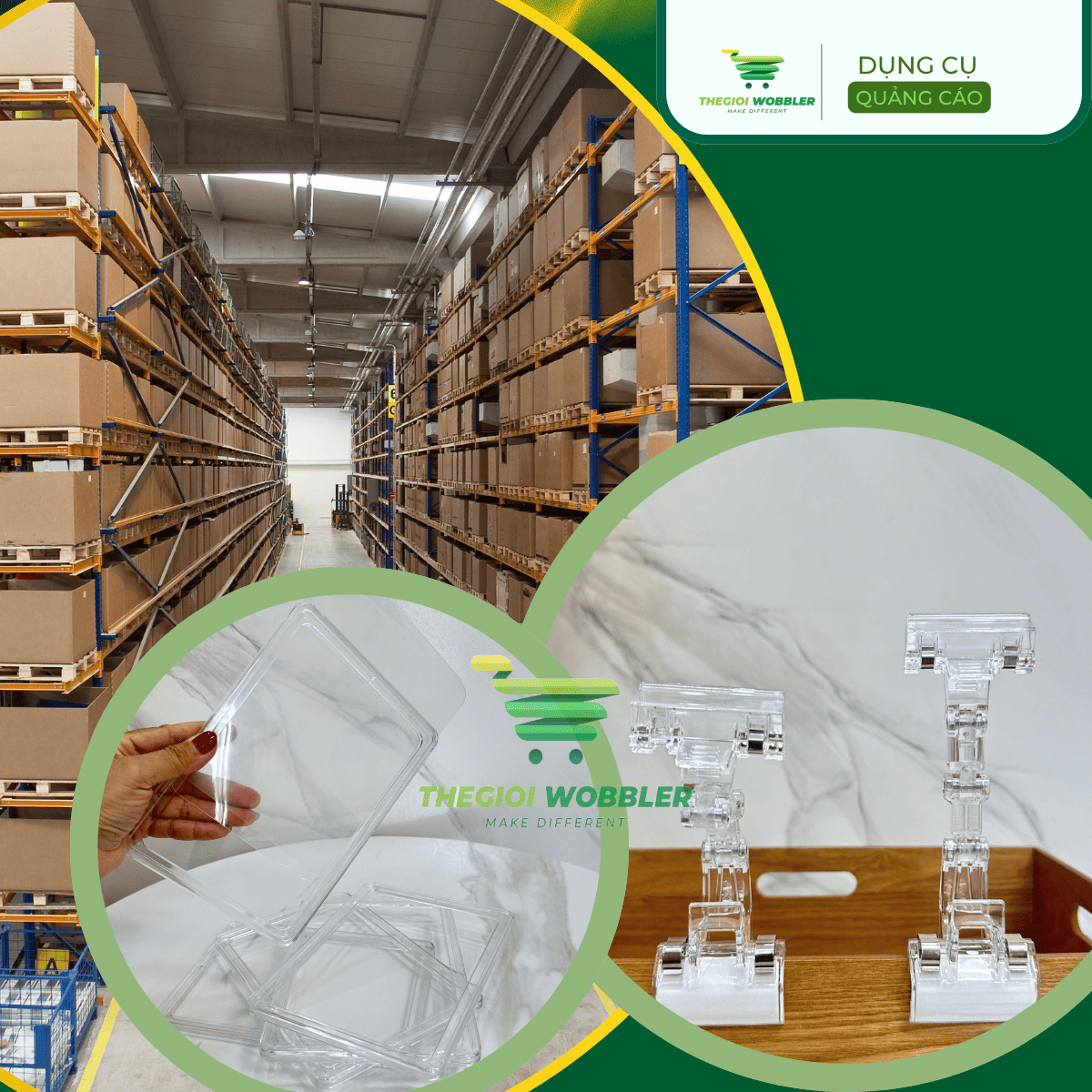 Kẹp bảng giá siêu thị xoay 360 độ Thegioi Wobbler